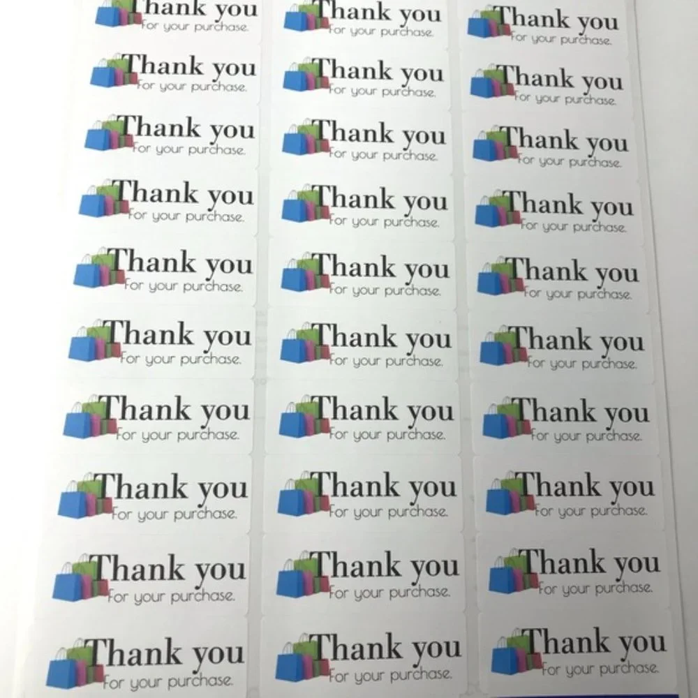 90 thank you for your purchase stickers